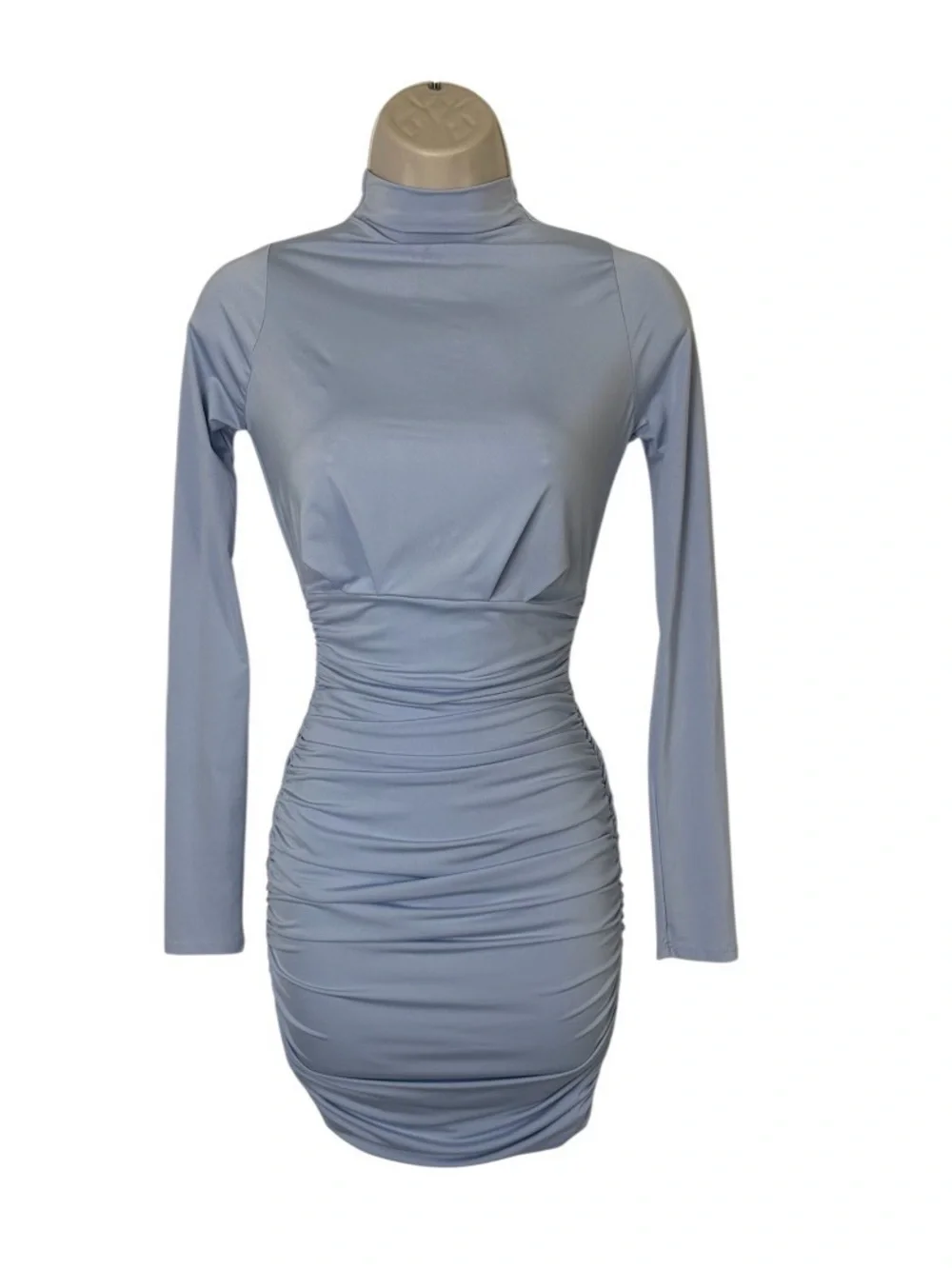 deep sea blue dress 2-Tone in Indigo & – Pana Mina The Dante Dress is elegant skirt Color:Light Navy Solid Color Sleeveless Bodycon